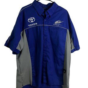 Michael Waltrip Racing Toyota Mens Team Issued Button Down Shirt Size XL